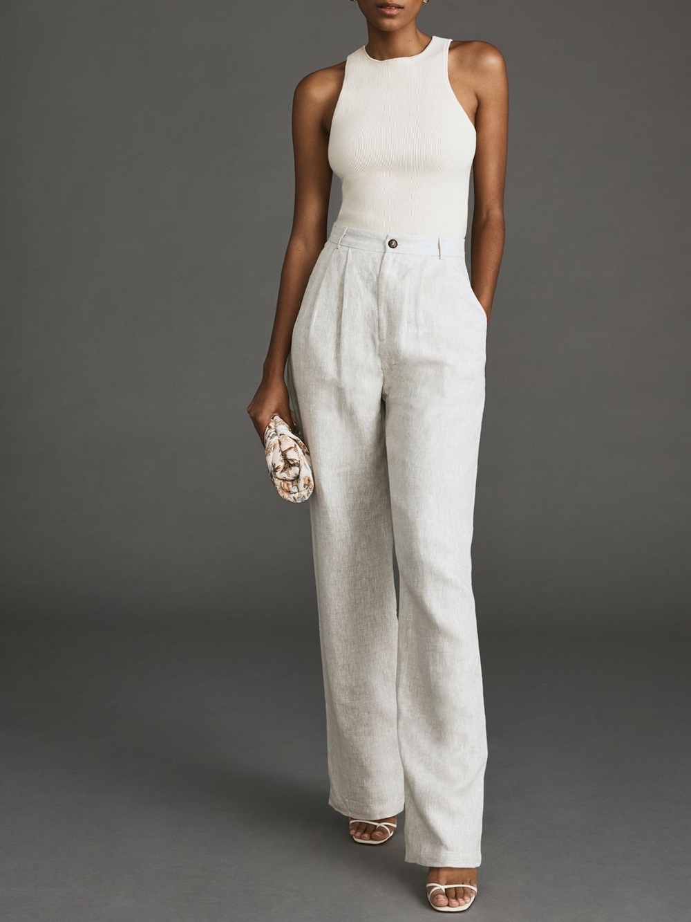 Reformation Mason Linen Pants in Sand Size 2